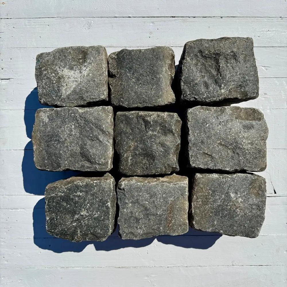 Reclaimed Granite Cobblestone - Cubes 7" x 7" x 7" by Chief Bricks