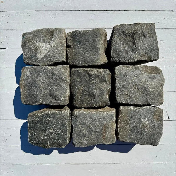 Reclaimed Granite Cobblestone - Cubes 7" x 7" x 7"