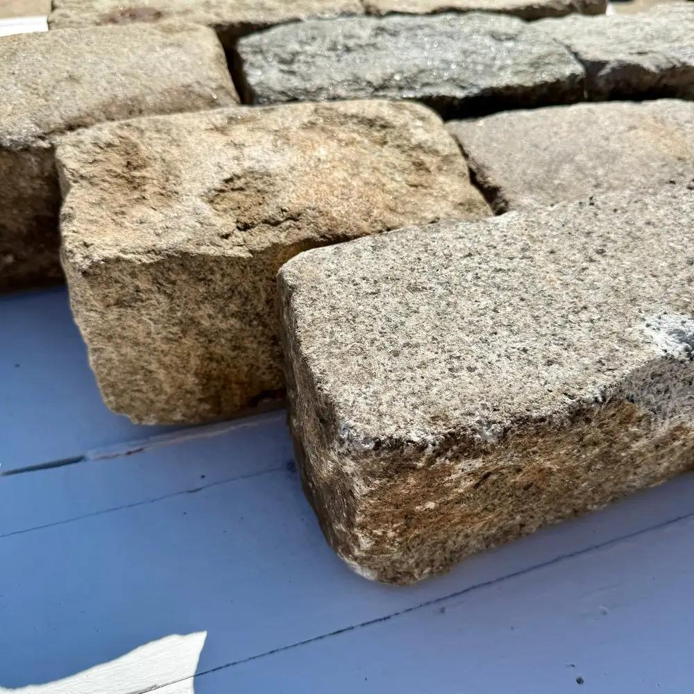 Reclaimed Granite Cobblestone - Regulation 9" x 5" x 5" by Chief Bricks