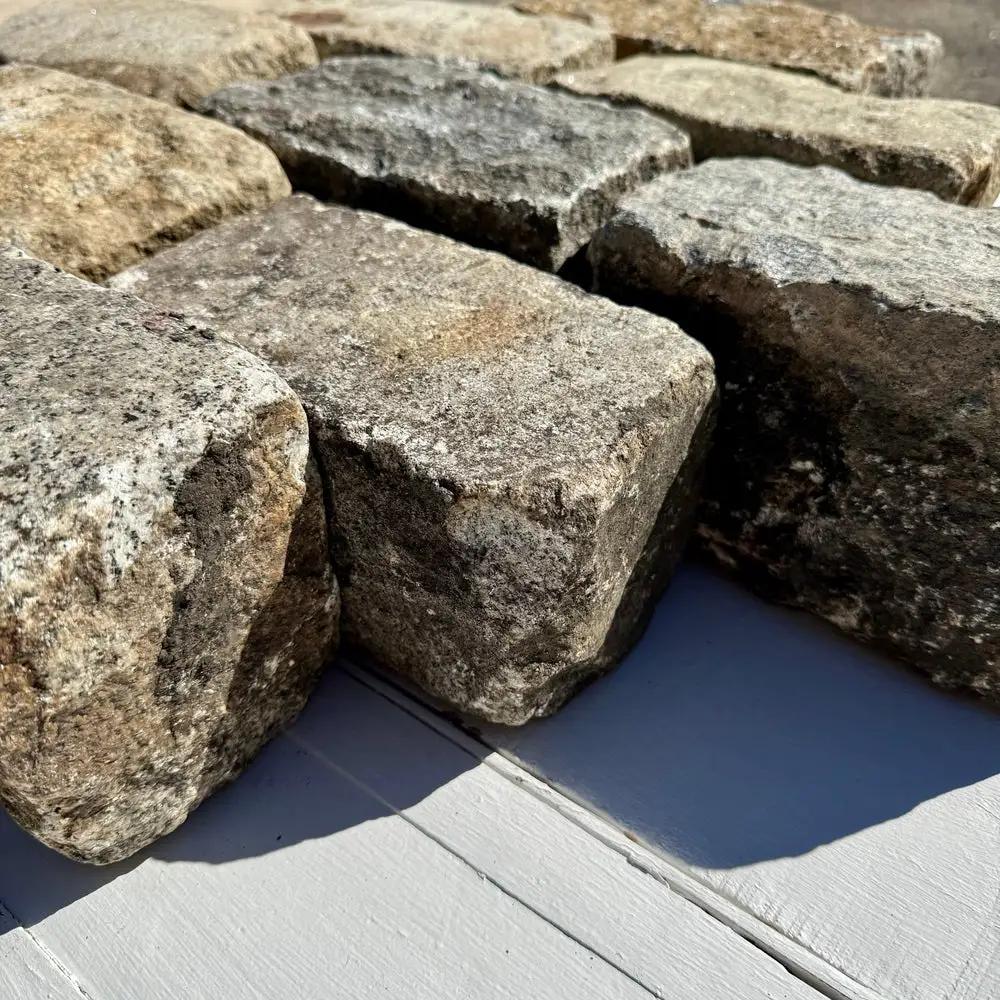 Reclaimed Granite Cobblestone - Regulation 9" x 5" x 5" by Chief Bricks