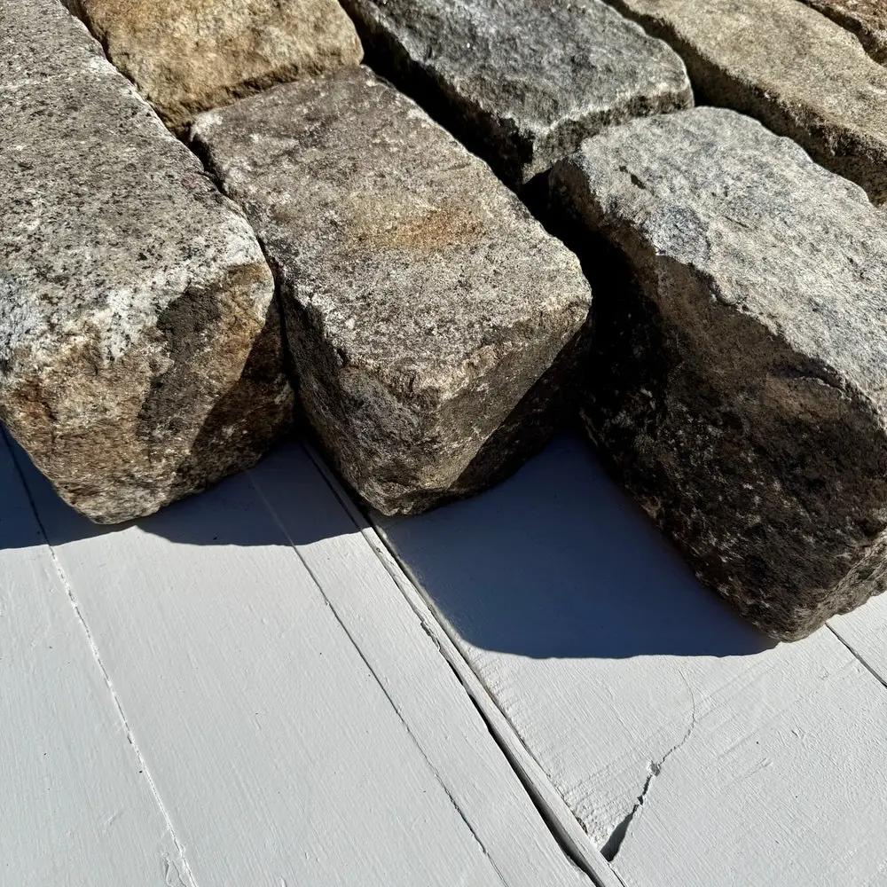 Reclaimed Granite Cobblestone - Regulation 9" x 5" x 5" by Chief Bricks