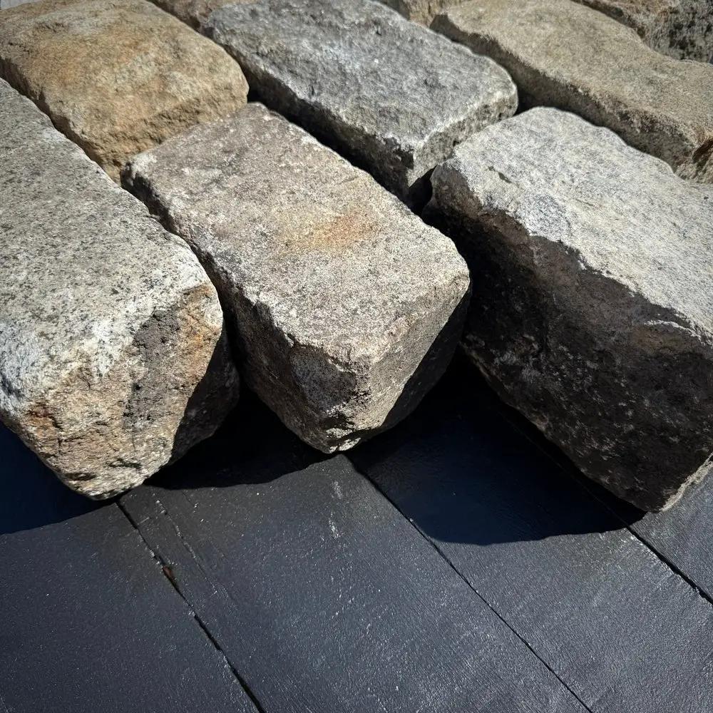 Reclaimed Granite Cobblestone - Regulation 9" x 5" x 5" by Chief Bricks