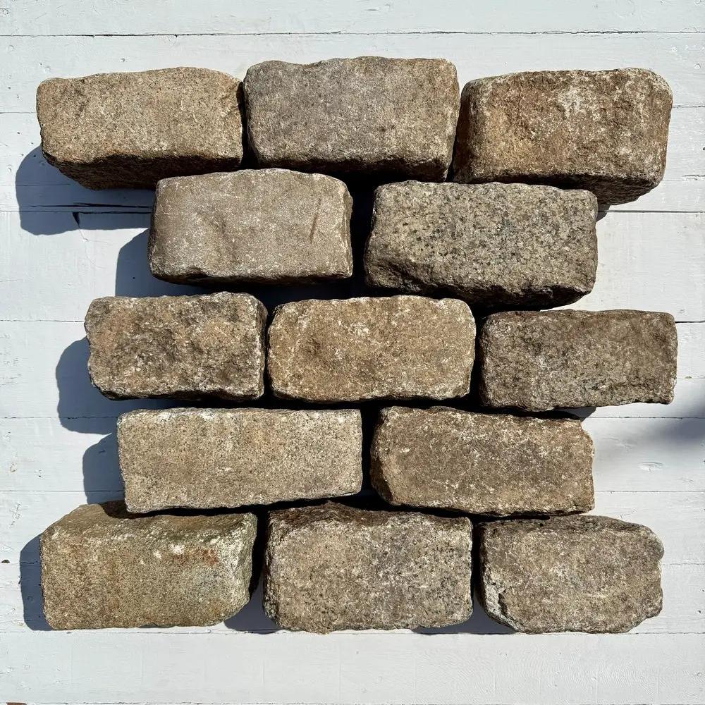 Reclaimed Granite Cobblestone - Regulation 9" x 5" x 5" by Chief Bricks