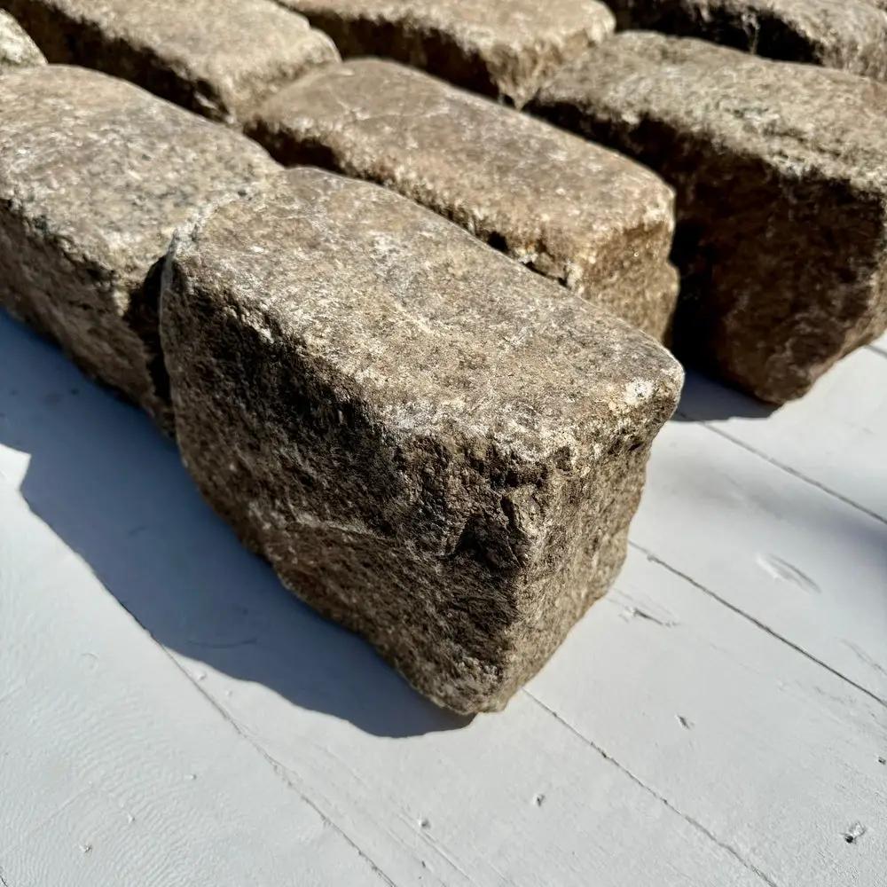 Reclaimed Granite Cobblestone - Regulation 9" x 5" x 5" by Chief Bricks