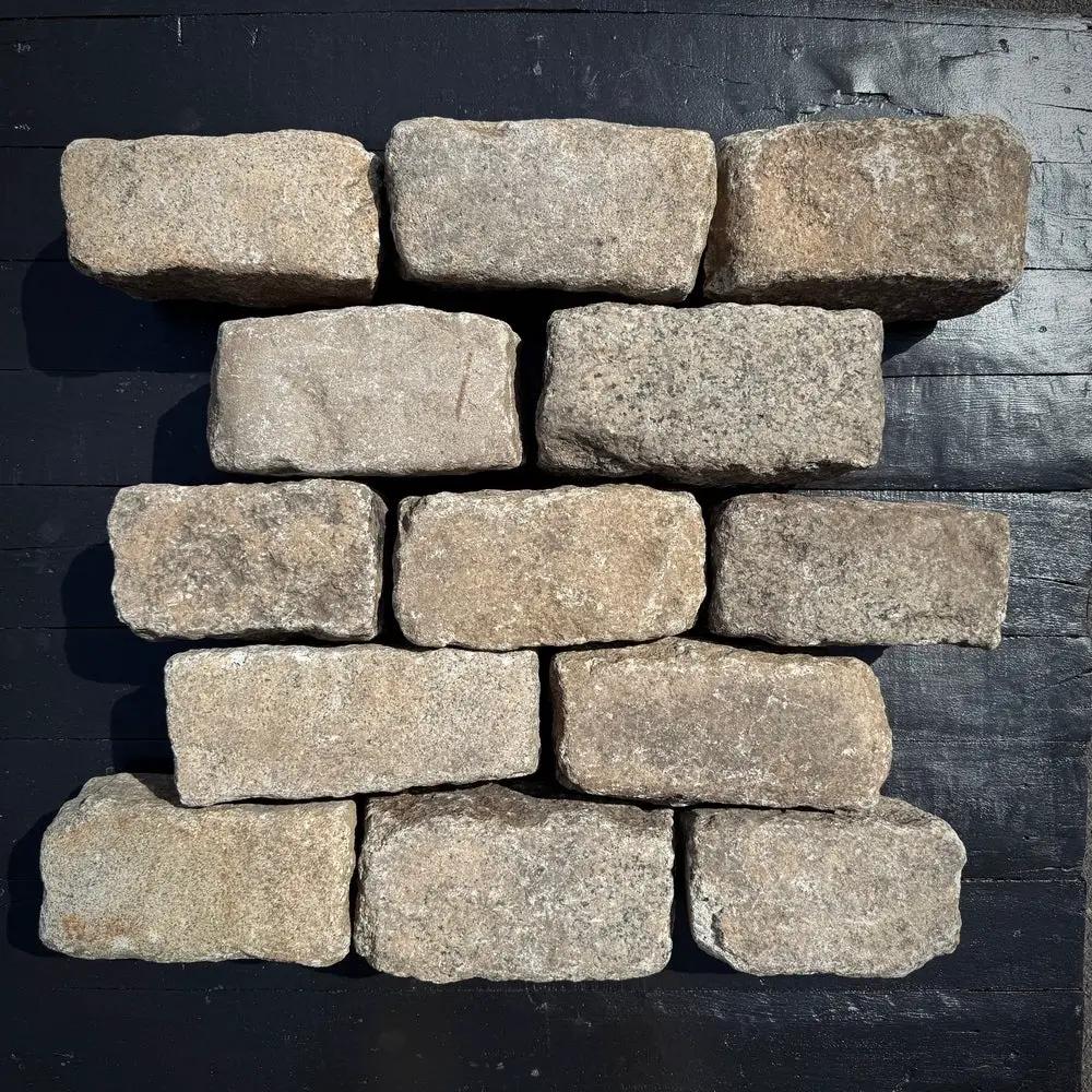 Reclaimed Granite Cobblestone - Regulation 9" x 5" x 5" by Chief Bricks