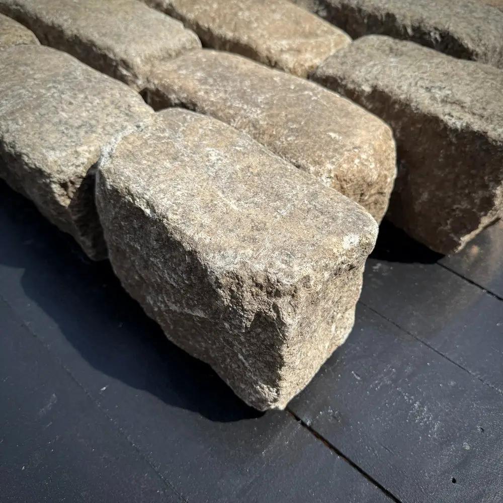 Reclaimed Granite Cobblestone - Regulation 9" x 5" x 5" by Chief Bricks