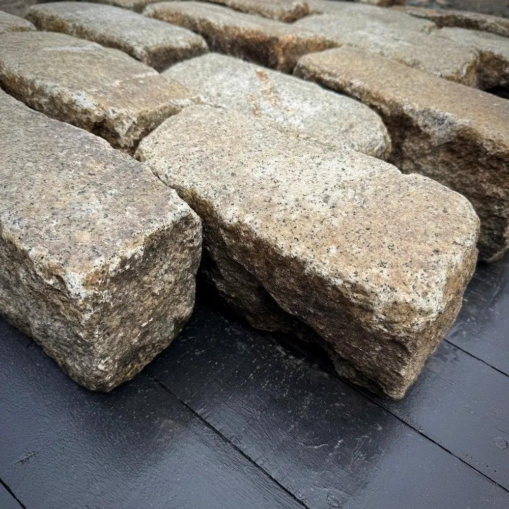 Reclaimed Granite Cobblestone - Regulation 9" x 5" x 5" by Chief Bricks