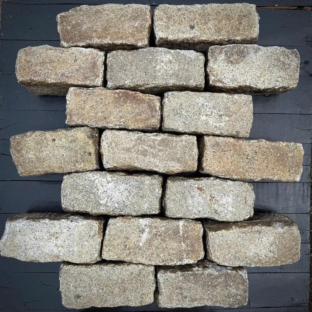 Reclaimed Granite Cobblestone - Regulation 9" x 5" x 5" by Chief Bricks