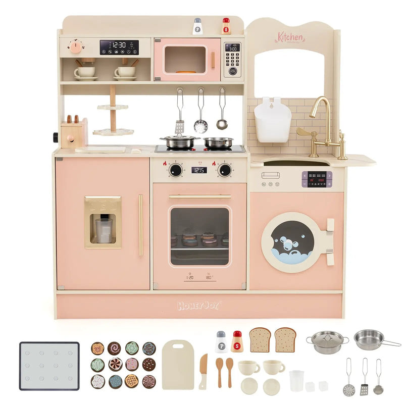 Children Pretend Toy Kitchen Playset with Light and Sound by DirectDeals