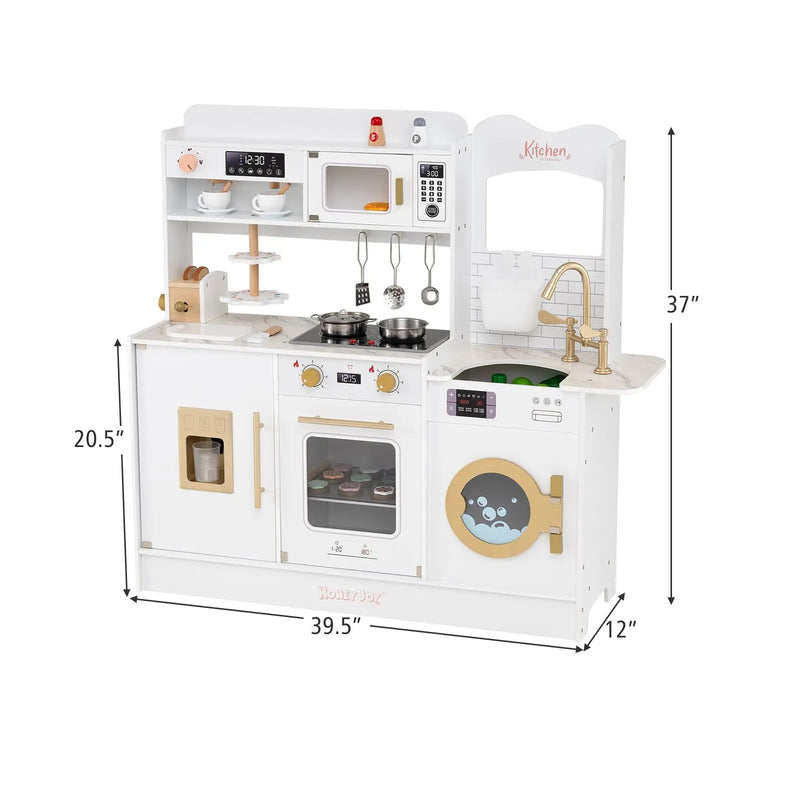 Children Pretend Toy Kitchen Playset with Light and Sound by DirectDeals