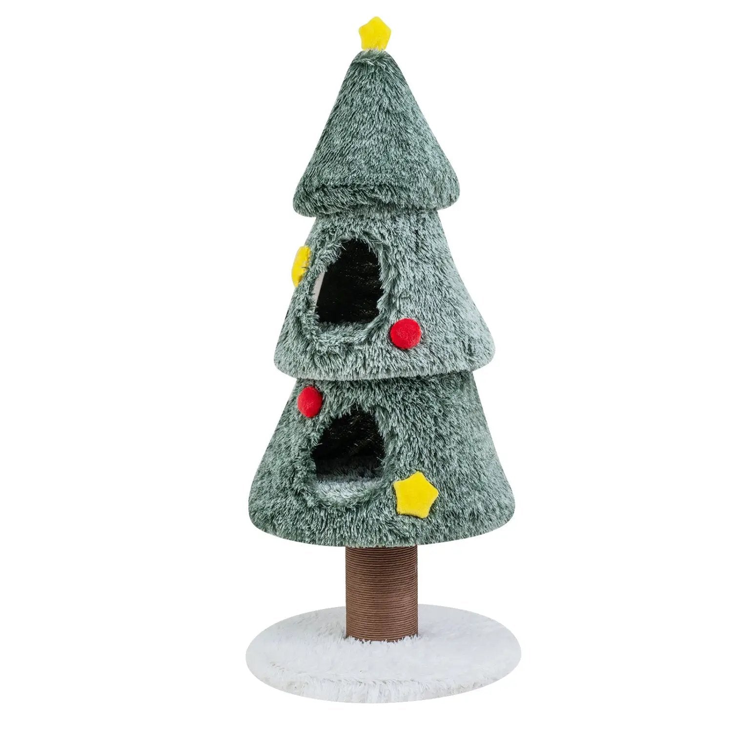 Christmas Cat Tree with 2 Condos & Scratching Post by DirectDeals