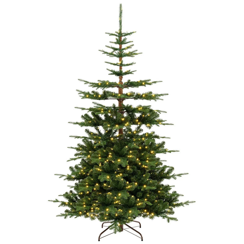 7 Feet Hinged Artificial Pre-lit Christmas Tree with 1303 Branch Tips by DirectDeals