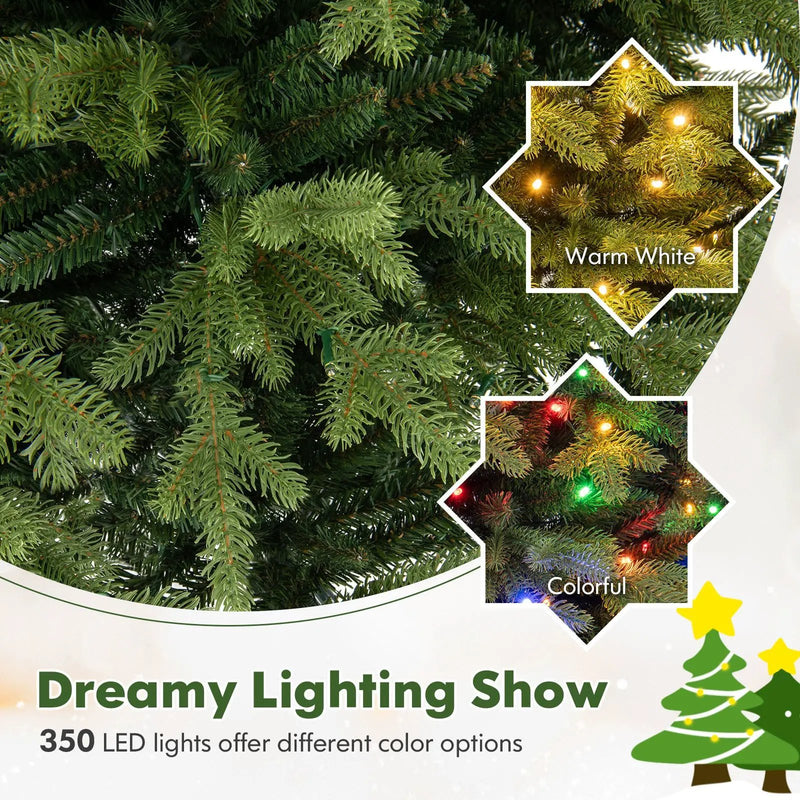 5 Feet Artificial Xmas Tree Hinged with 11 Lighting Modes and Remote Control by DirectDeals