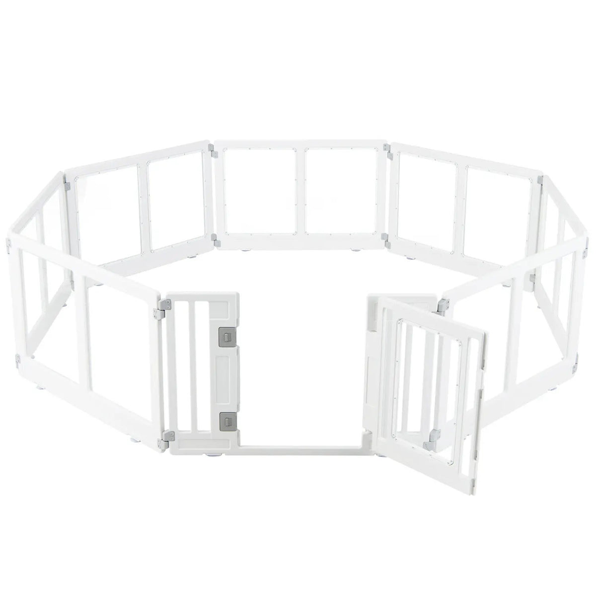 Clear Plastic Dog Playpen with Door - 8 Panel by DirectDeals