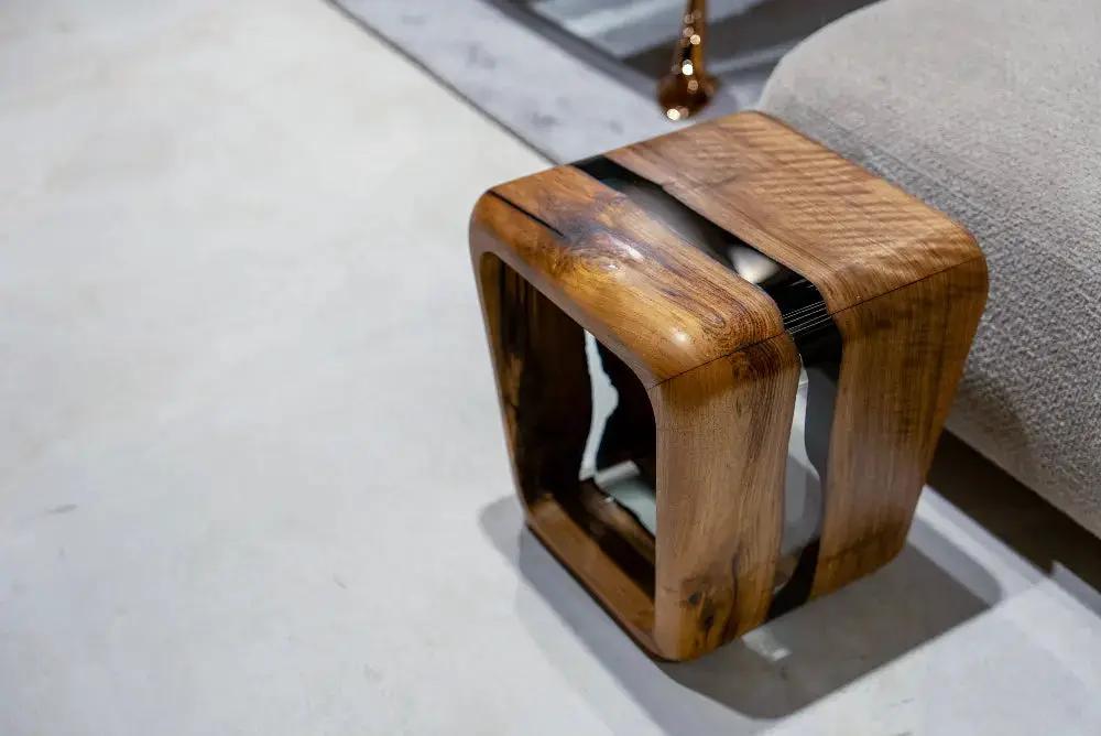 Resin Side Magazine Table Stool - Stylish Modern Wooden Furniture by Gizz