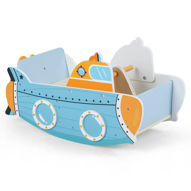 Wooden Submarine Rocking Climber with Rotating Propeller by DirectDeals