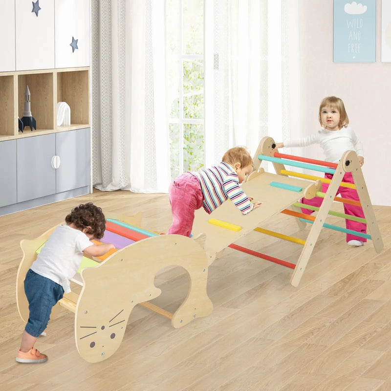 7-in-1 Indoor Climbing Toys for Toddlers with Reversible Ramp by DirectDeals