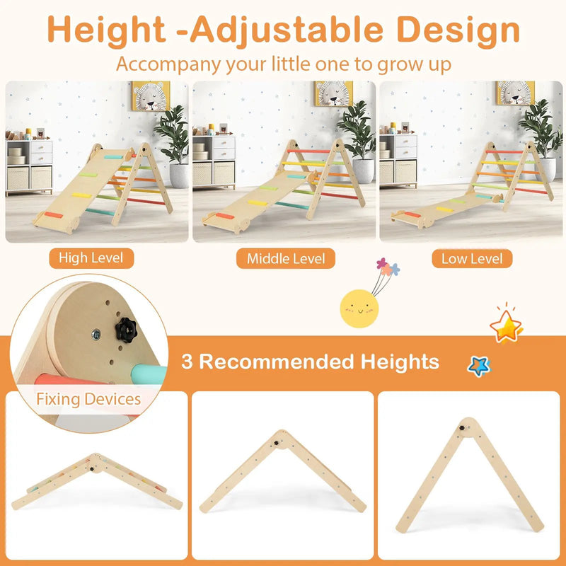 7-in-1 Indoor Climbing Toys for Toddlers with Reversible Ramp by DirectDeals