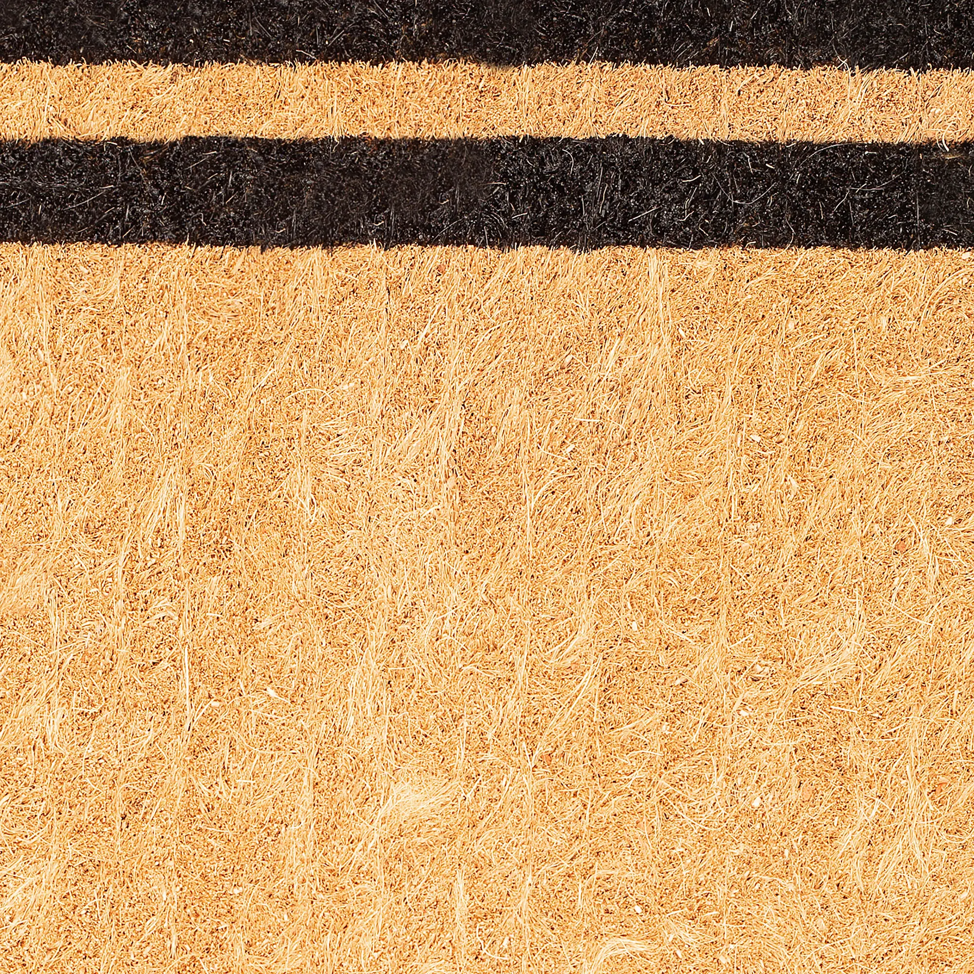 Double Black Border Coir Doormat by Fab Habitat