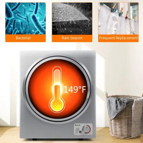 1.5 Cu .ft Clothes Dryer with with Stainless Steel Wall Mount by DirectDeals