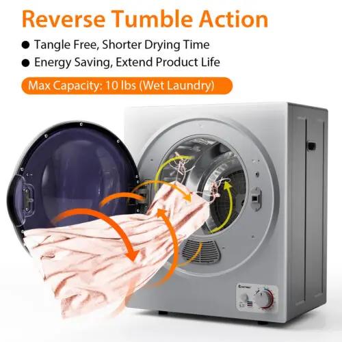1.5 Cu .ft Clothes Dryer with with Stainless Steel Wall Mount by DirectDeals