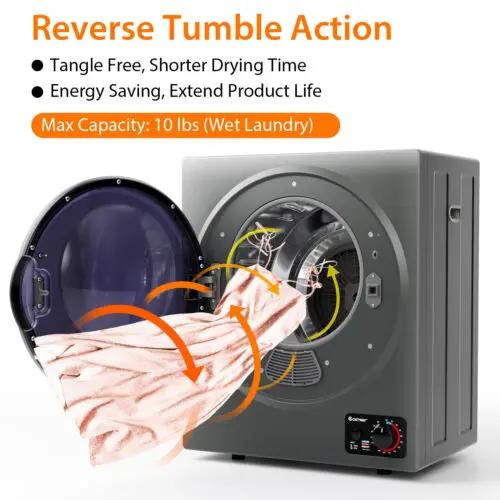 1.5 Cu .ft Clothes Dryer with with Stainless Steel Wall Mount by DirectDeals