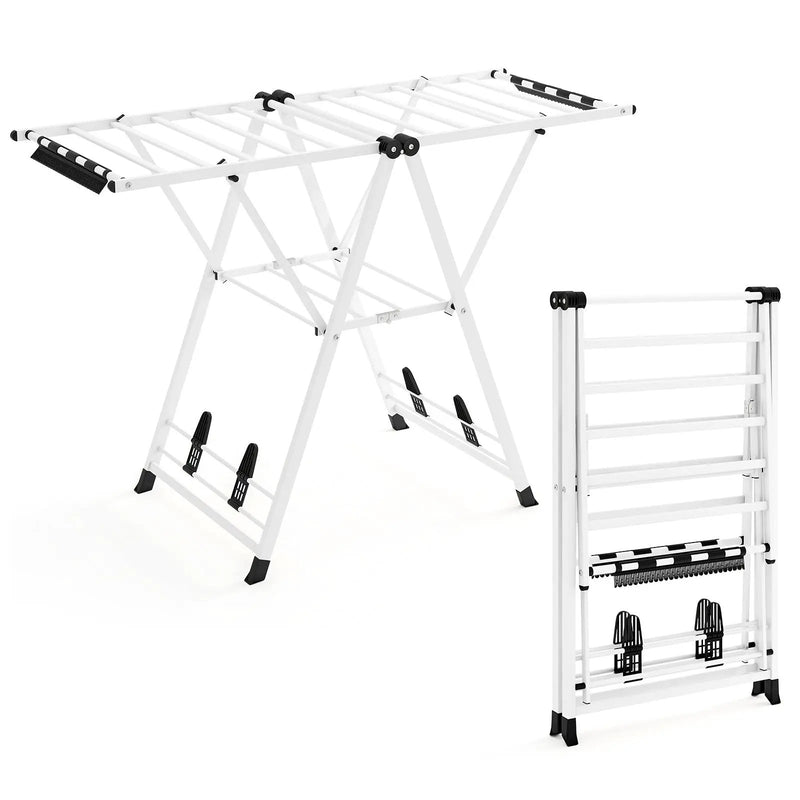 Clothes Drying Rack with Height Adjustable Wings