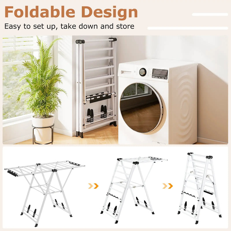 Clothes Drying Rack with Height Adjustable Wings by DirectDeals