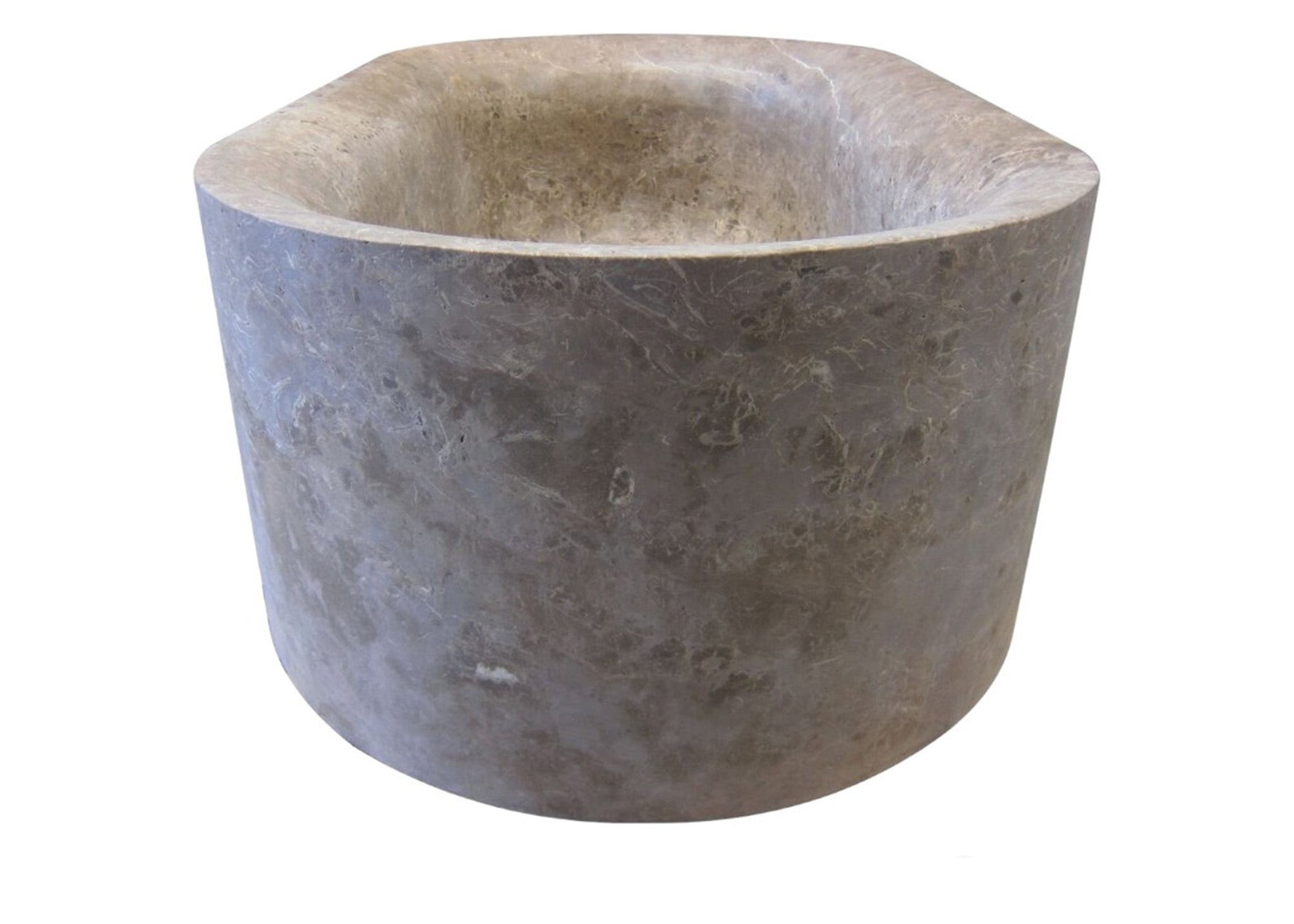 Coffee Brown Natural Stone Oval Shape Hand-Carved Unique Marble Bathtub (W)40" (L)72" (H)22" by GobekDesign