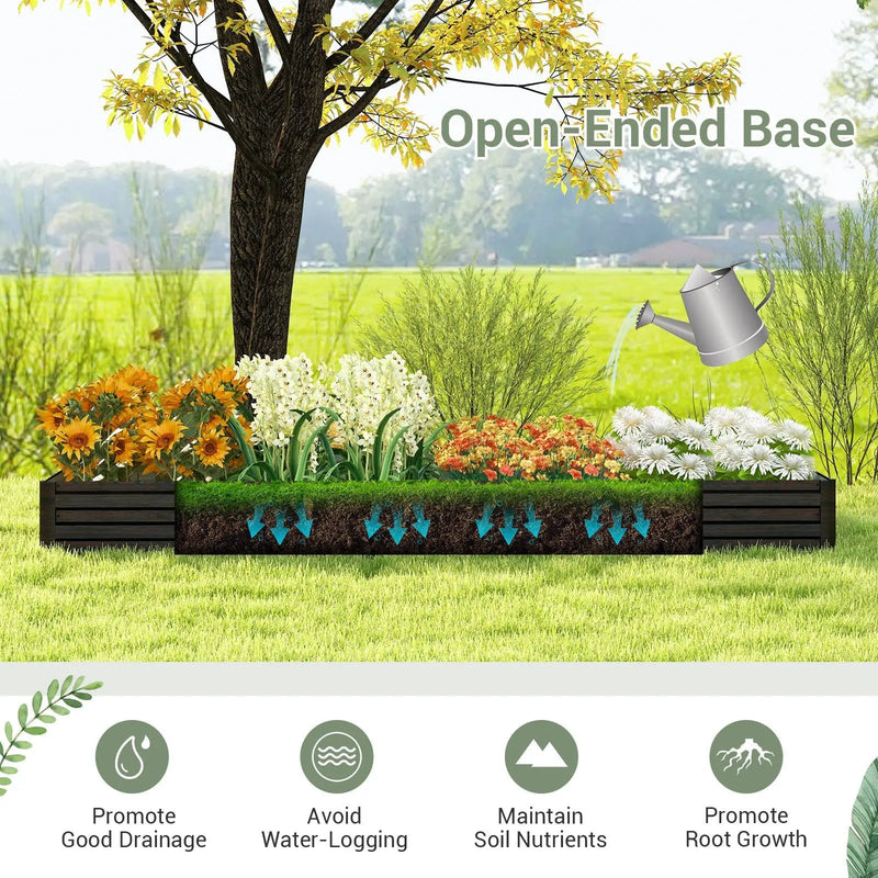 Large Outdoor Metal Planter Box for Vegetable Fruit Herb Flower-Coffee by DirectDeals