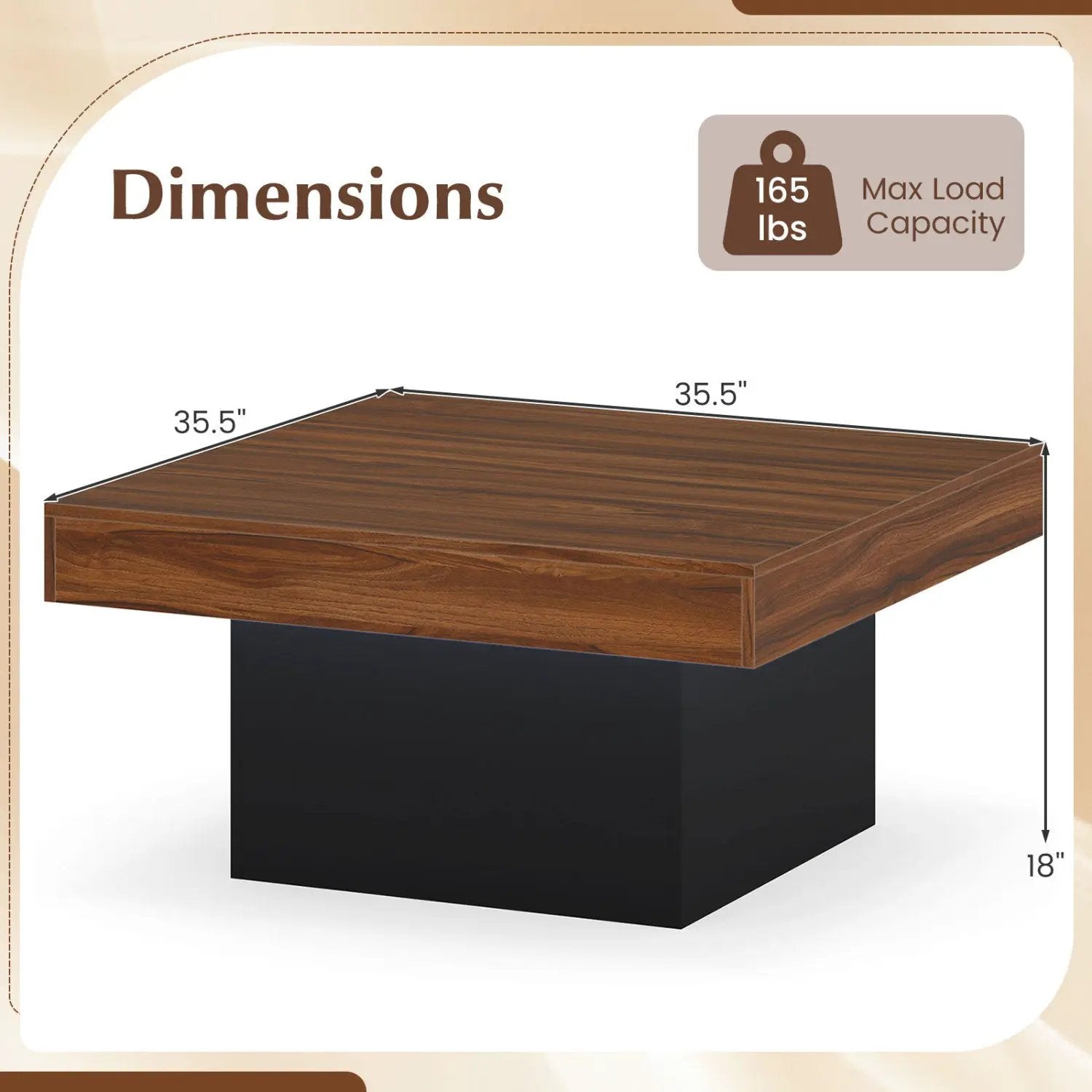 Coffee Table Accent Table with LED Lights and Dynamic Modes by DirectDeals