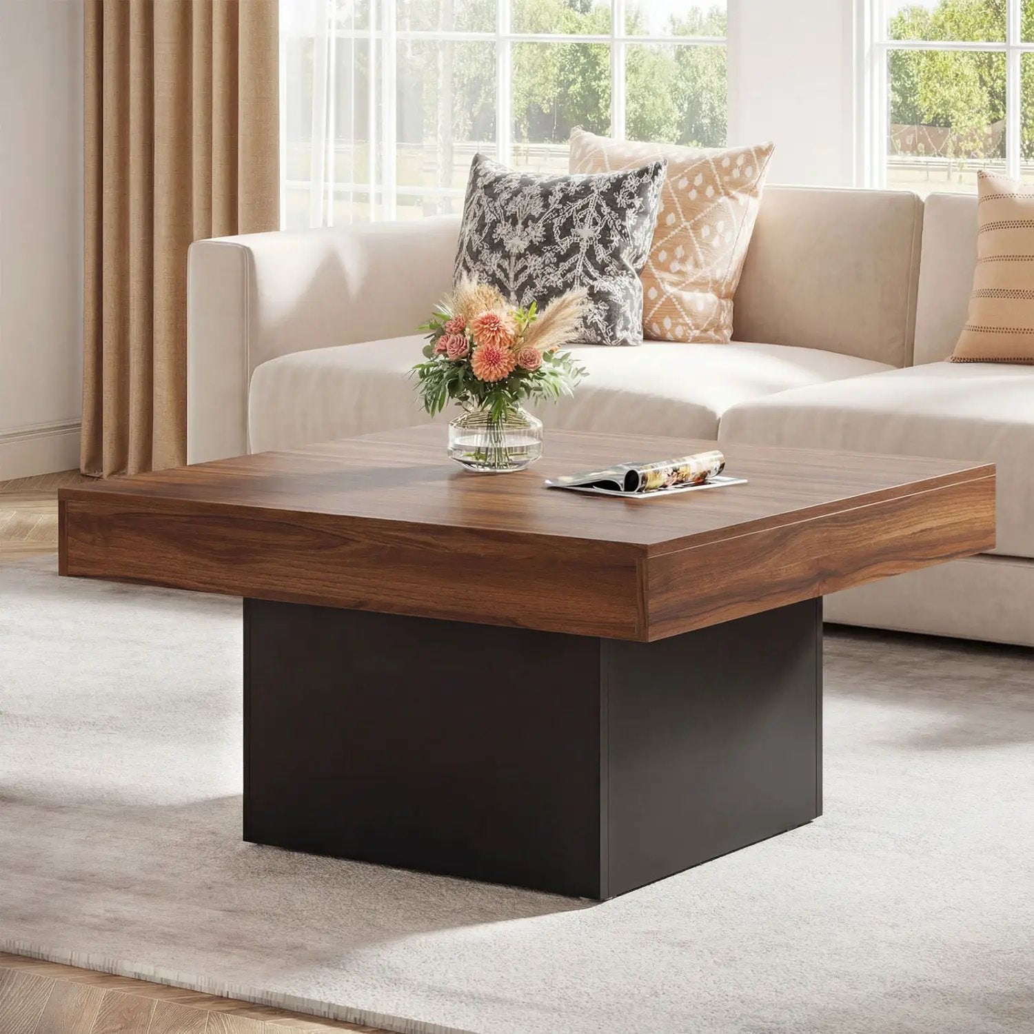 Coffee Table Accent Table with LED Lights and Dynamic Modes by DirectDeals