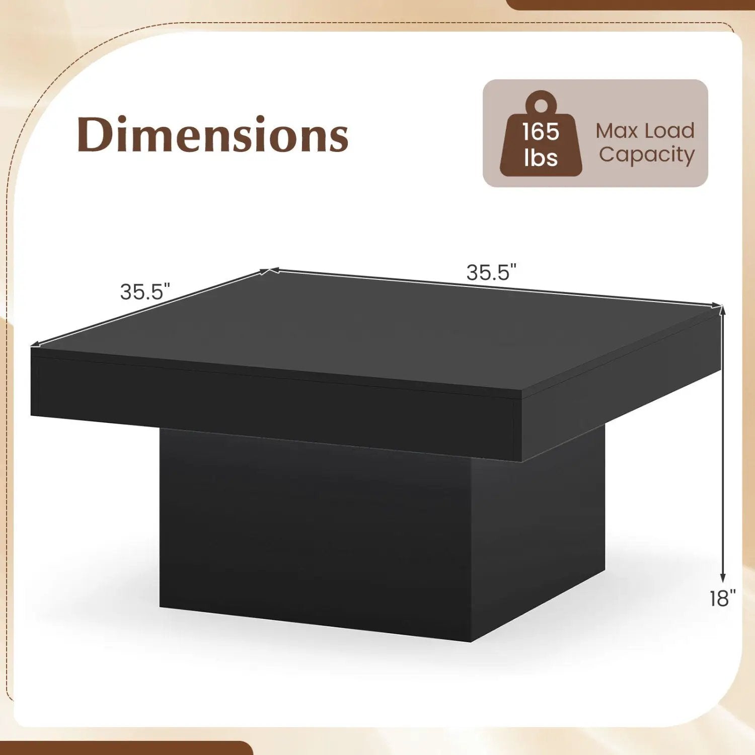 Coffee Table Accent Table with LED Lights and Dynamic Modes by DirectDeals