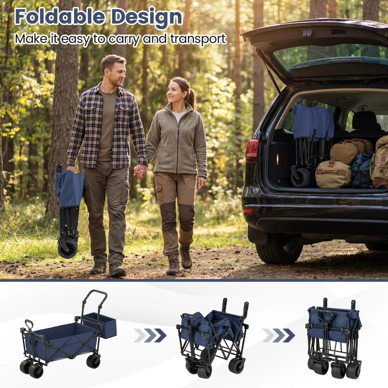 Collapsible Wagon with Removable Canopy and Detachable Storage Bag by DirectDeals