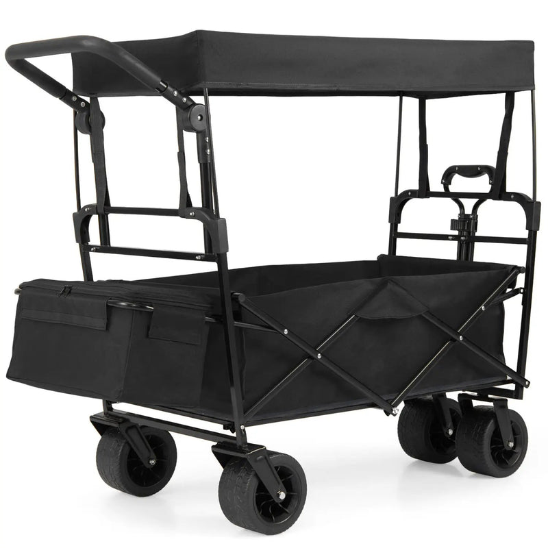 Collapsible Wagon with Removable Canopy and Adjustable Handles by DirectDeals
