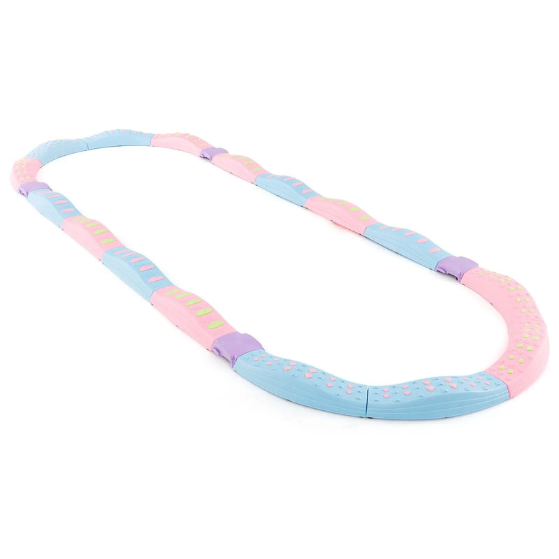 Colorful Kids Wavy Balance Beam with Textured Surface and Non-slip Foot Pads by DirectDeals