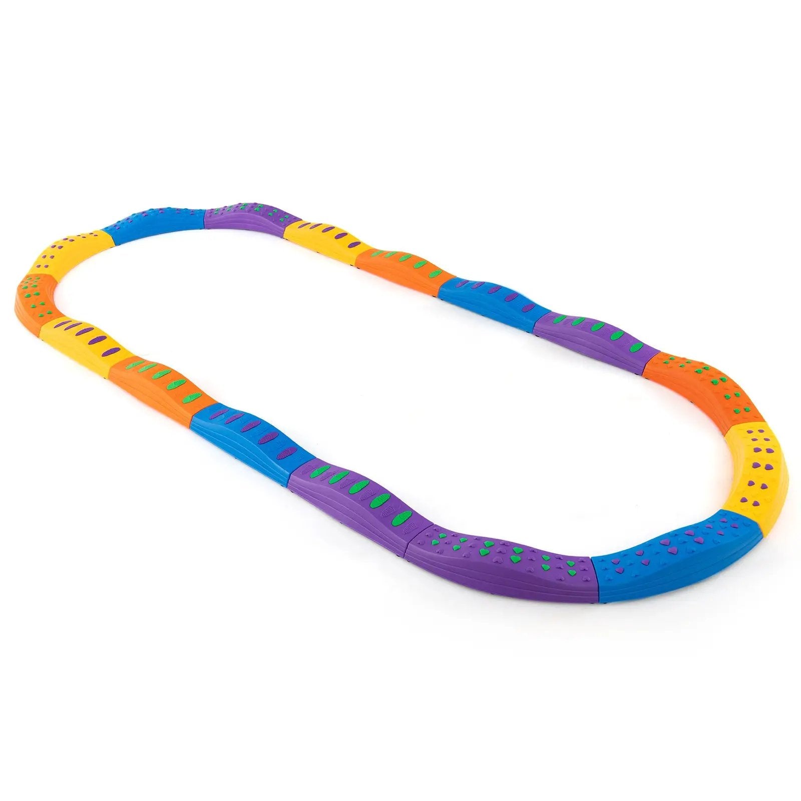 Colorful Kids Wavy Balance Beam with Textured Surface and Non-slip Foot Pads by DirectDeals