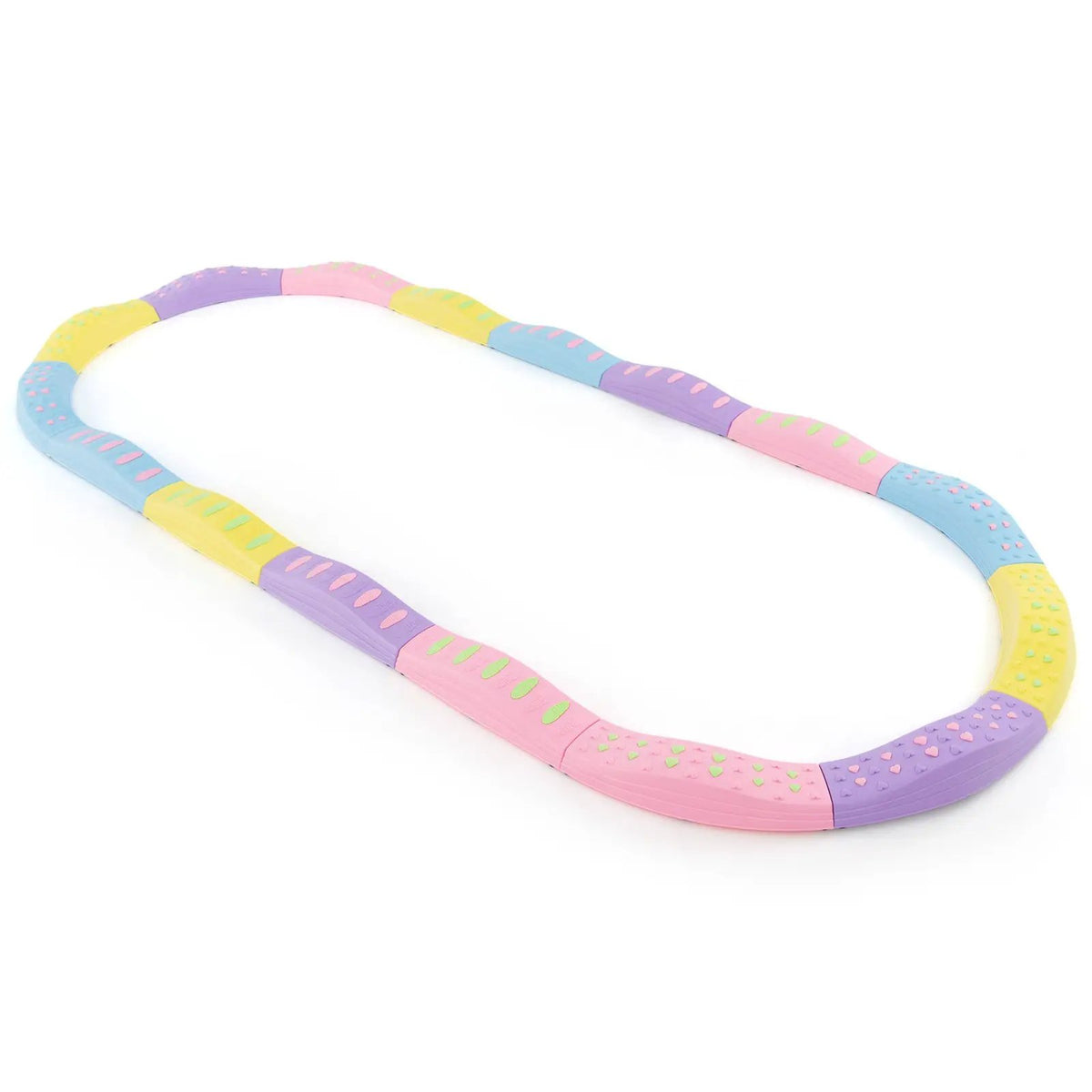 Colorful Kids Wavy Balance Beam with Textured Surface and Non-slip Foot Pads by DirectDeals