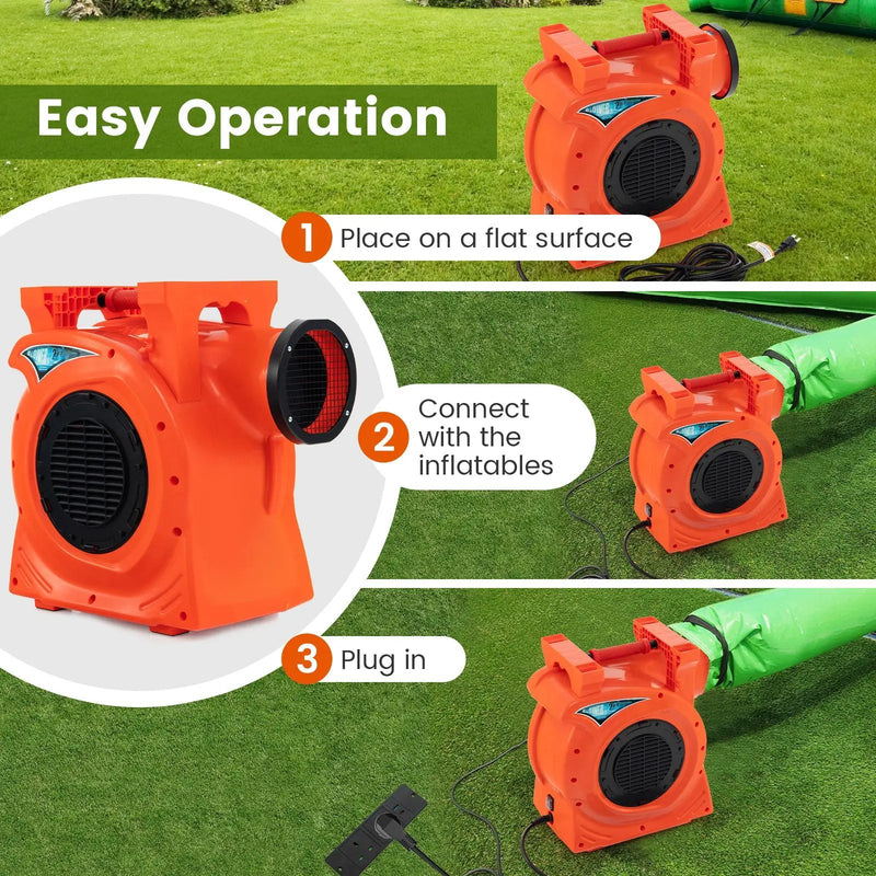1500W 2 HP Commercial Air Blower for Giant Outdoor Inflatable Bounce House by DirectDeals