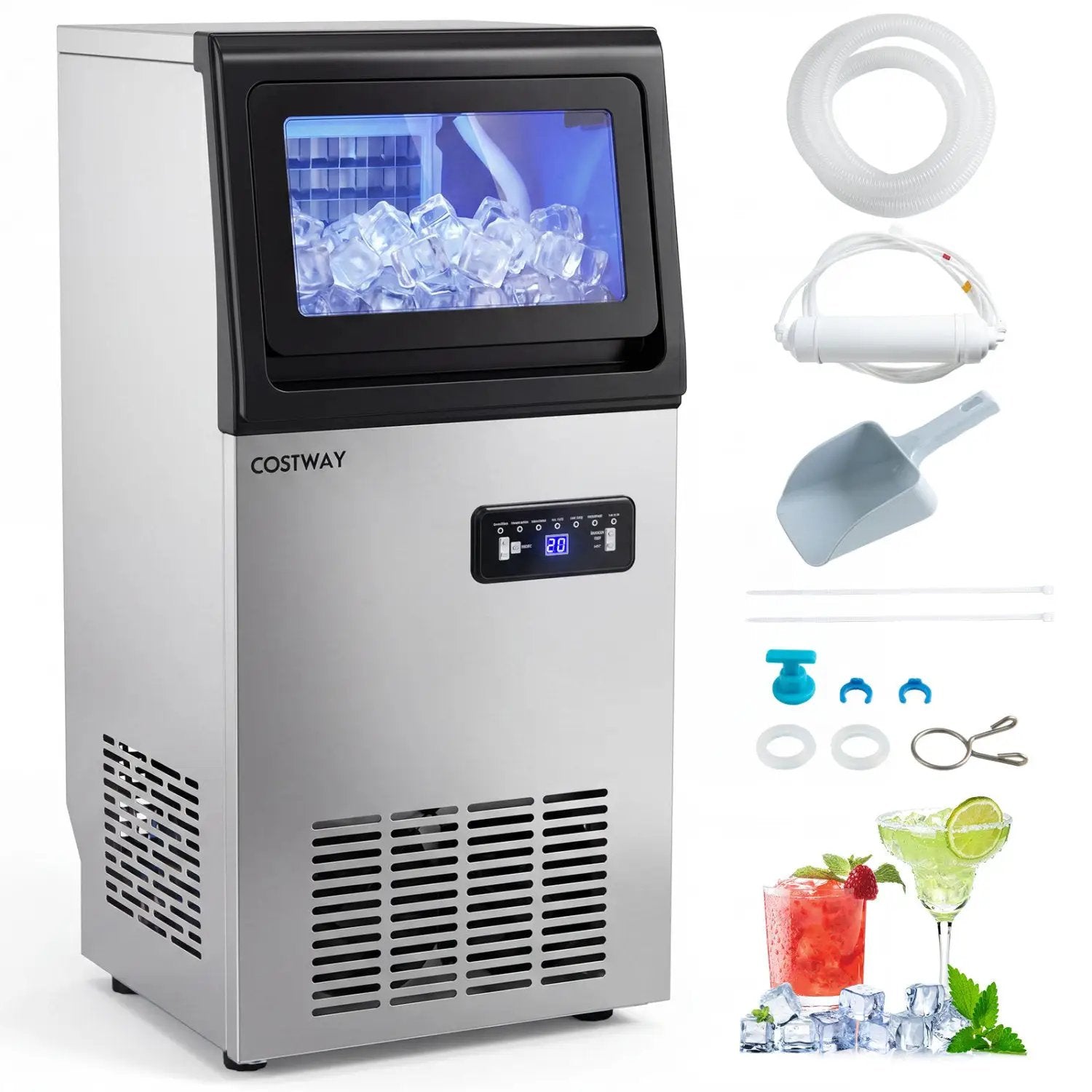 Stainless Steel Commercial Ice Maker 110 lbs/24H by DirectDeals