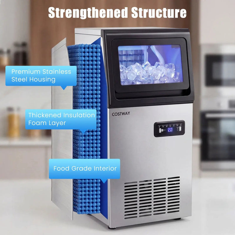Stainless Steel Commercial Ice Maker 110 lbs/24H by DirectDeals