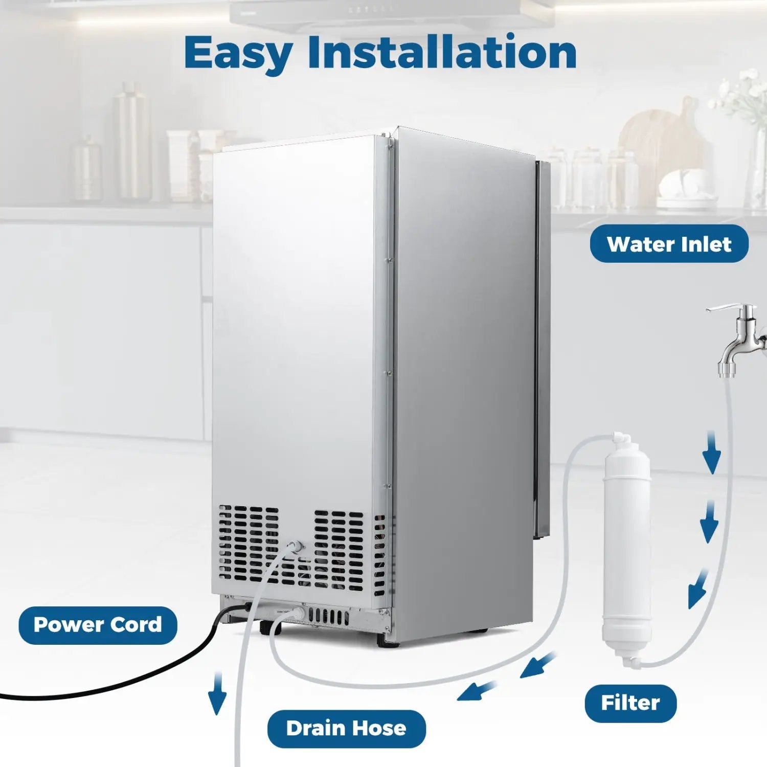Commercial Under Counter Ice Maker 90 lbs/Day by DirectDeals