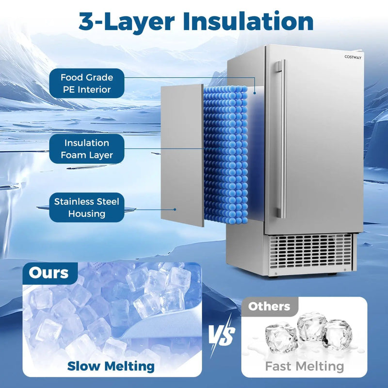 Commercial Under Counter Ice Maker 90 lbs/Day by DirectDeals