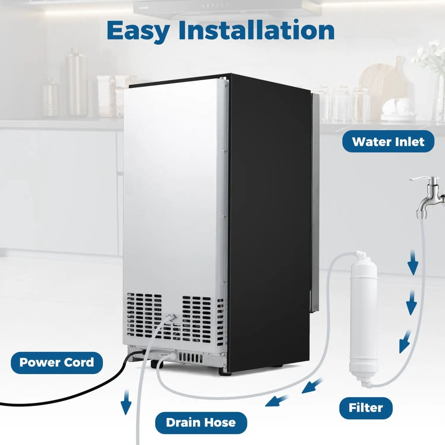 Commercial Under Counter Ice Maker 90 lbs/Day by DirectDeals
