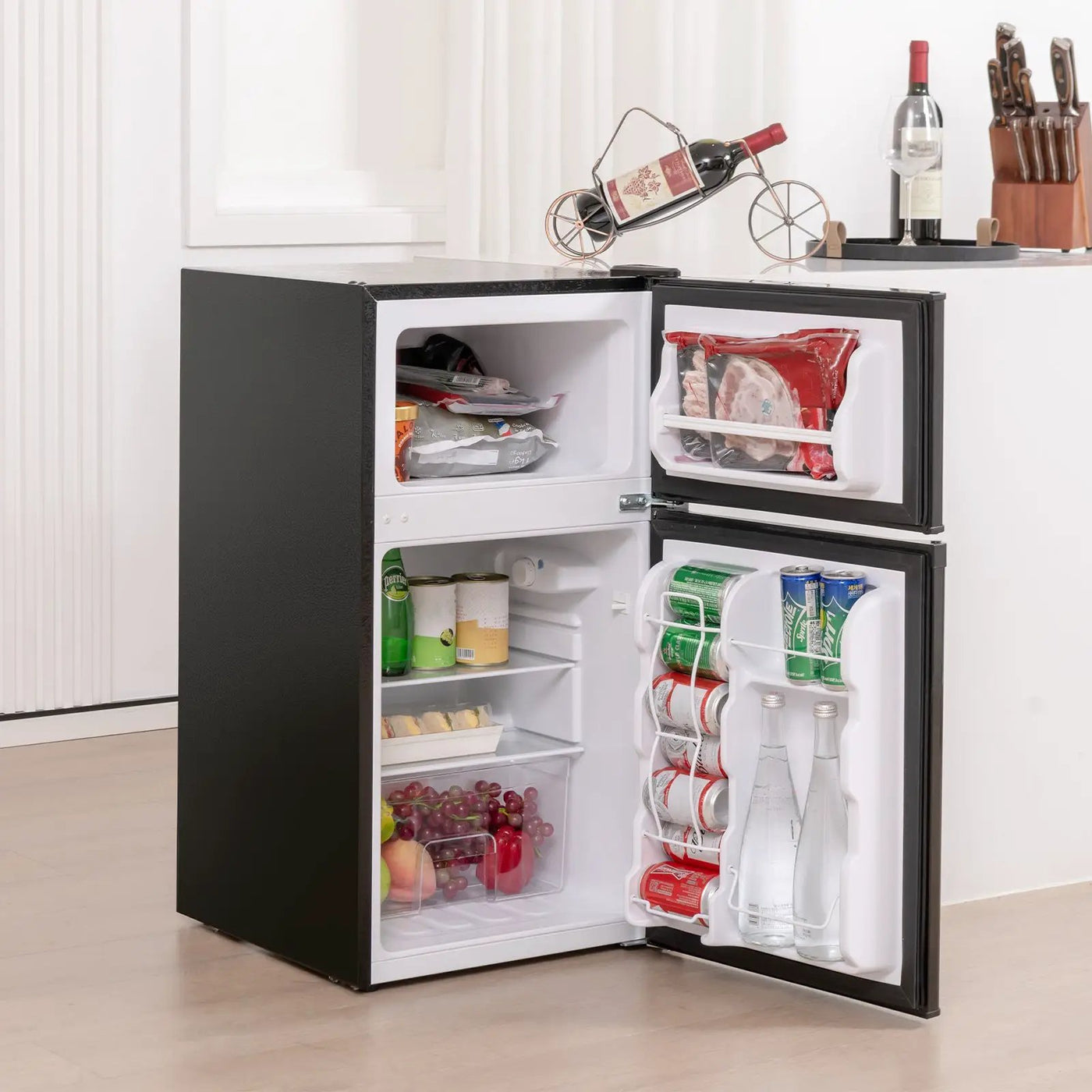 3.2 Cu. Ft Compact Mini Fridge with 5 Temperature Settings by DirectDeals