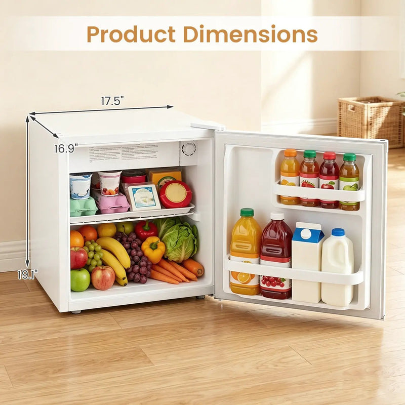 Compact Mini Fridge with 7-Level Thermostat - 1.7 Cu Ft by DirectDeals