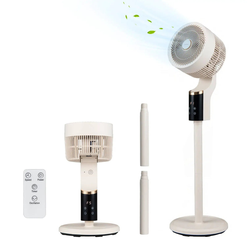 Compact Oscillating Standing Fan with 70° Oscillation and 90° Tilt for Home Office by DirectDeals