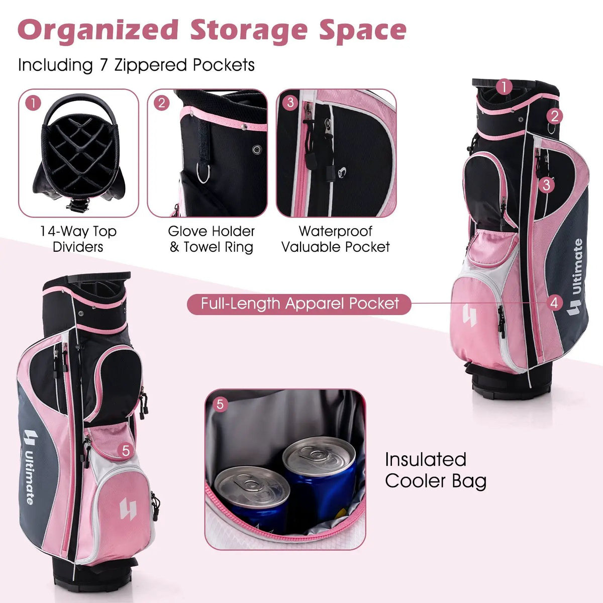 Women's Complete Golf Club Set Right Hand with Rain Hood by DirectDeals