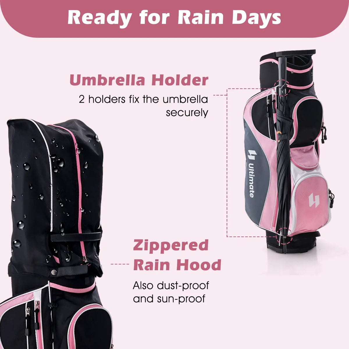 Women's Complete Golf Club Set Right Hand with Rain Hood by DirectDeals