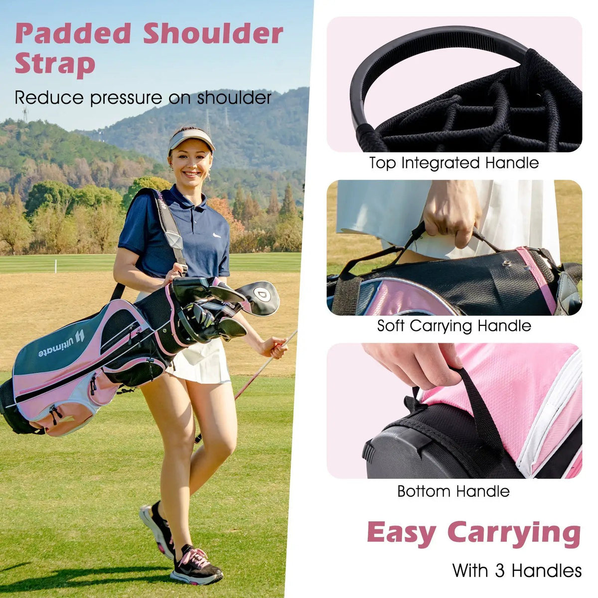 Women's Complete Golf Club Set Right Hand with Rain Hood by DirectDeals